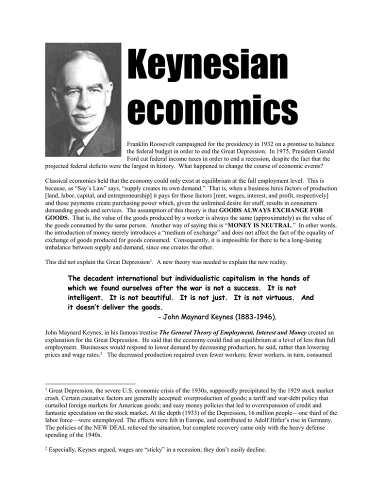 MACRO: DOMINANT THEORY AND ITS LIMITATIONS